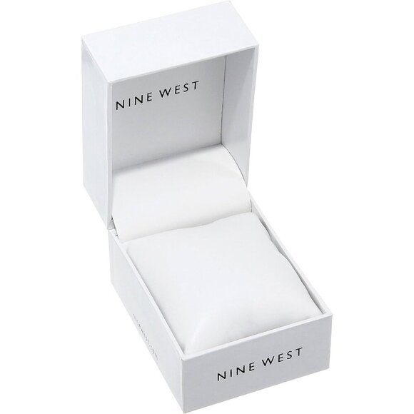 ?Nine West Bracelet Watch Women Gold Crystal Accented Splash-Resistant Watch